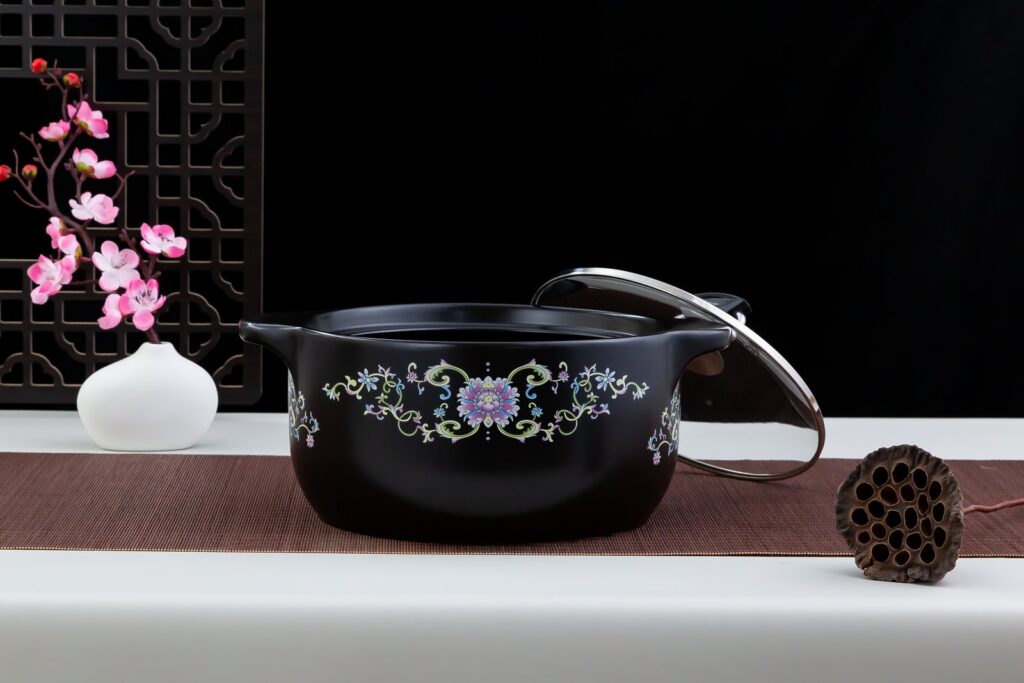 Enamel-Glaze Porcelain Soup Pot (23 cm) - Heritage Cookware