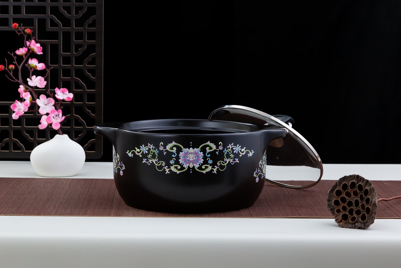 Enamel-Glaze Porcelain Soup Pot (23 cm) - Heritage Cookware
