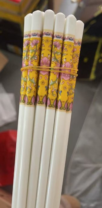 Enamel Porcelain Chopsticks, 10 Pairs (24 cm)