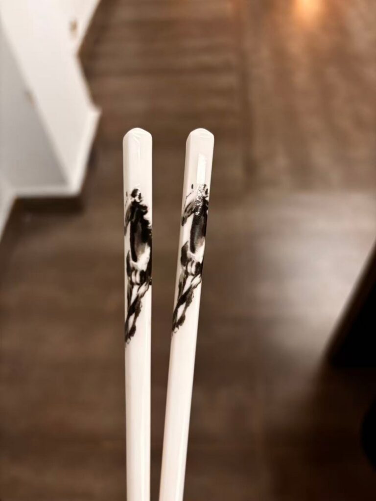 Xu Beihong Style Chopsticks, 10 Pairs (24 cm)