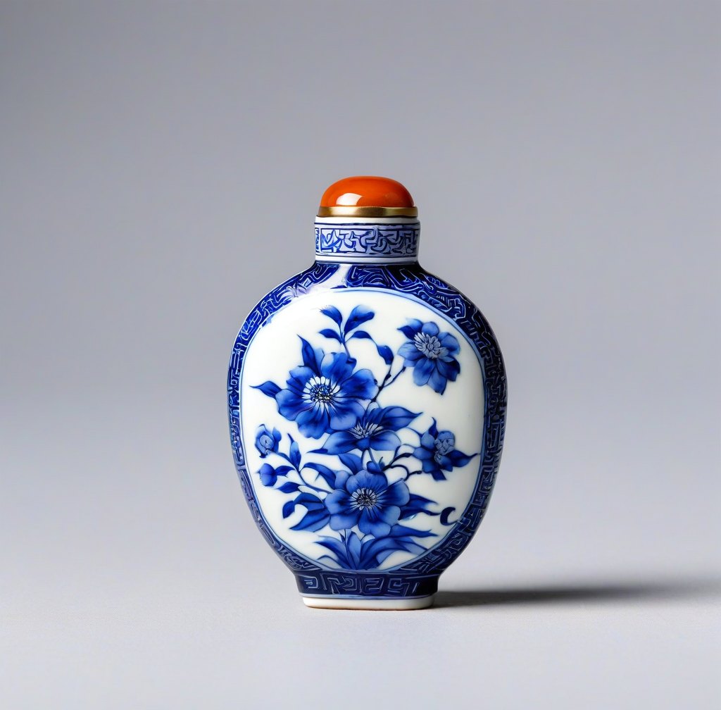 Hand-Painted Chinese Porcelain Snuff Bottle Collection