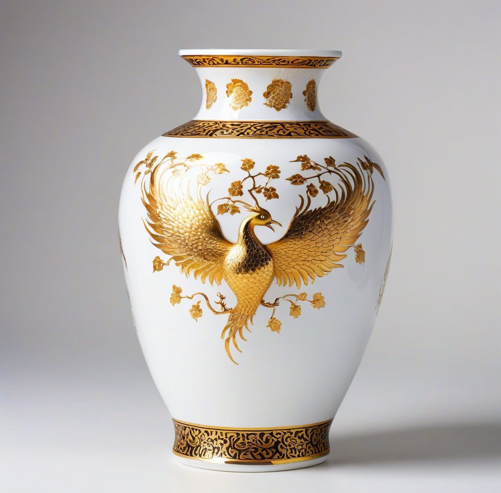 Imperial Phoenix Porcelain Vase Ceramic Home Decor