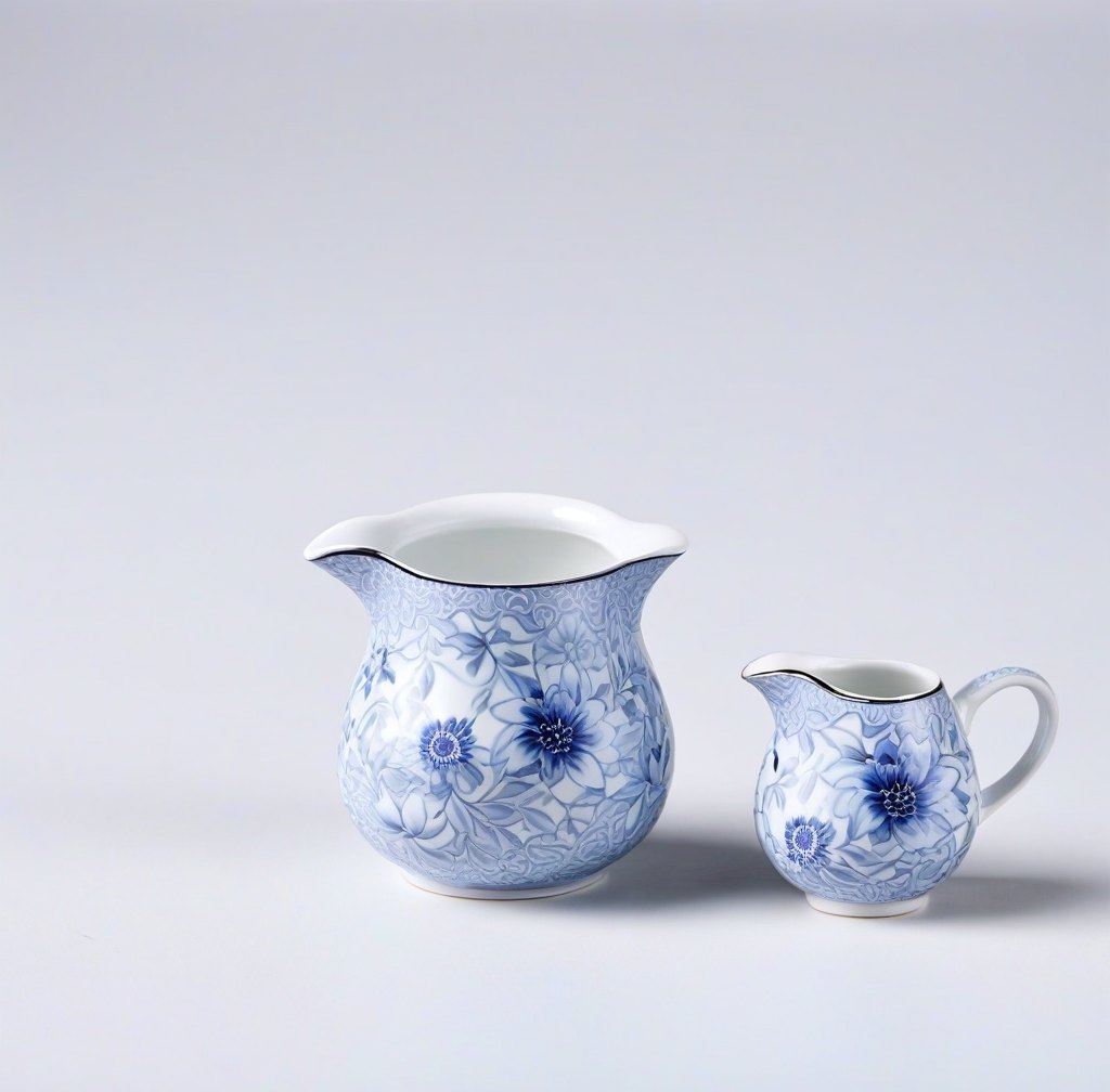 Matching Porcelain Creamer Set for Coffee and Tea Service