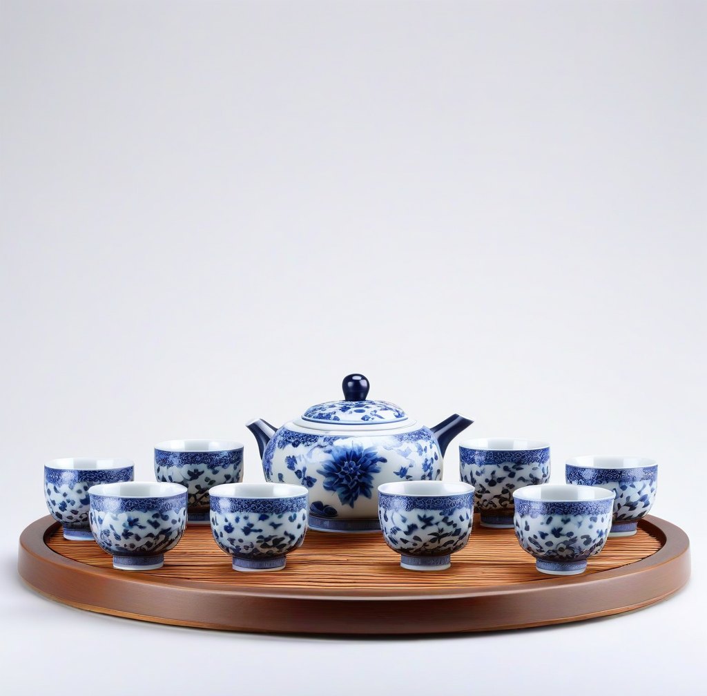 Handcrafted White Porcelain Gongs Fu Tea Set for Ceremonial Brewing