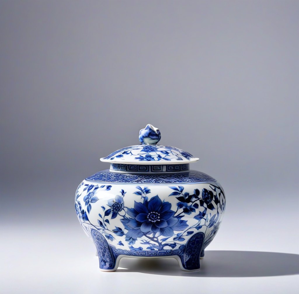 Decorative Porcelain Flower Frog Stand for Tea Pot Display