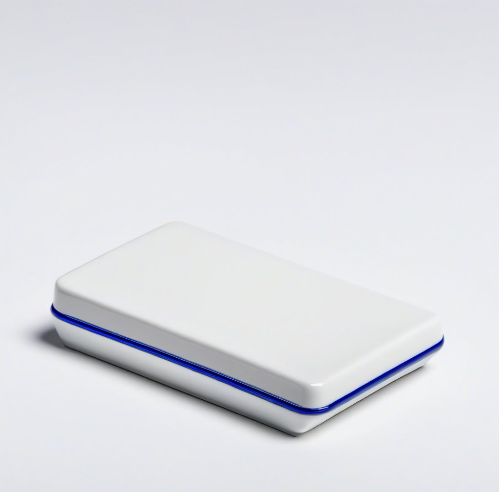 Refined Porcelain Business Card Holder for Professionals