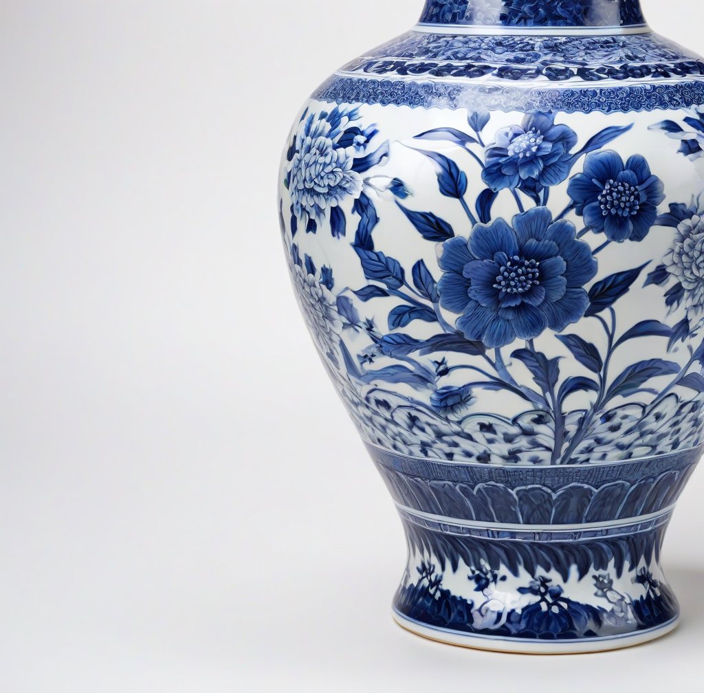 Blue and White Porcelain Vase for Home Decoration