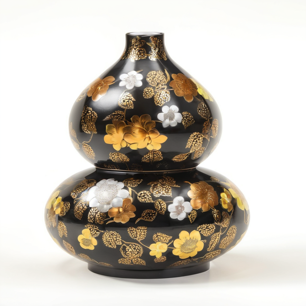 Hundred Blessings Porcelain Gourd - Fu Character Design I (21 cm) - Image 3