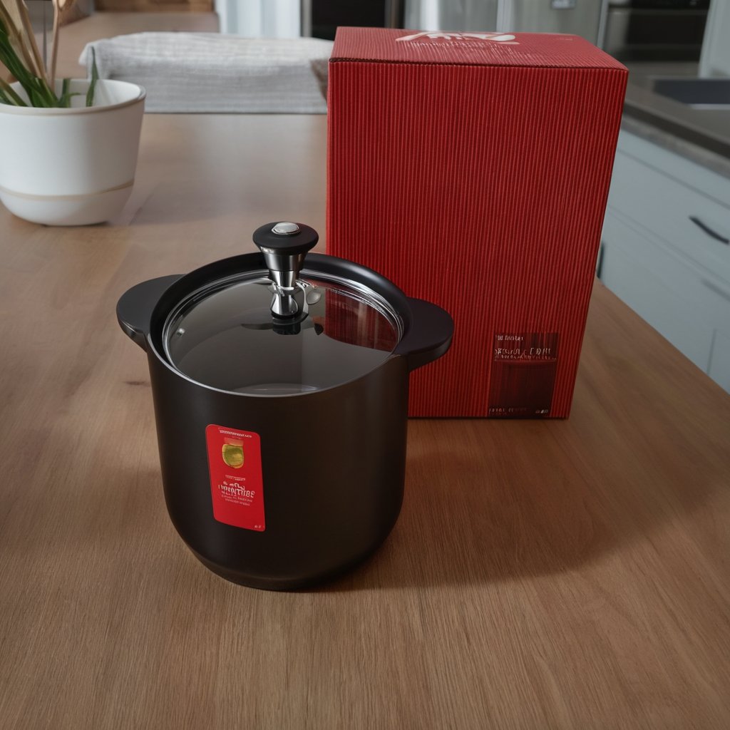 3-Liter Ceramic Soup Casserole Pot - Heritage Kitchenware - Image 3