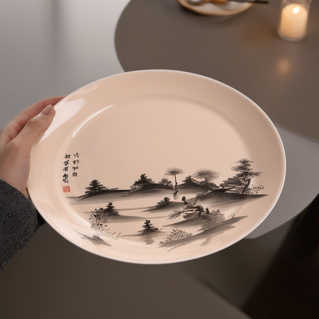 Xu Beihong Style Porcelain Plates, Set of 6 - Image 3