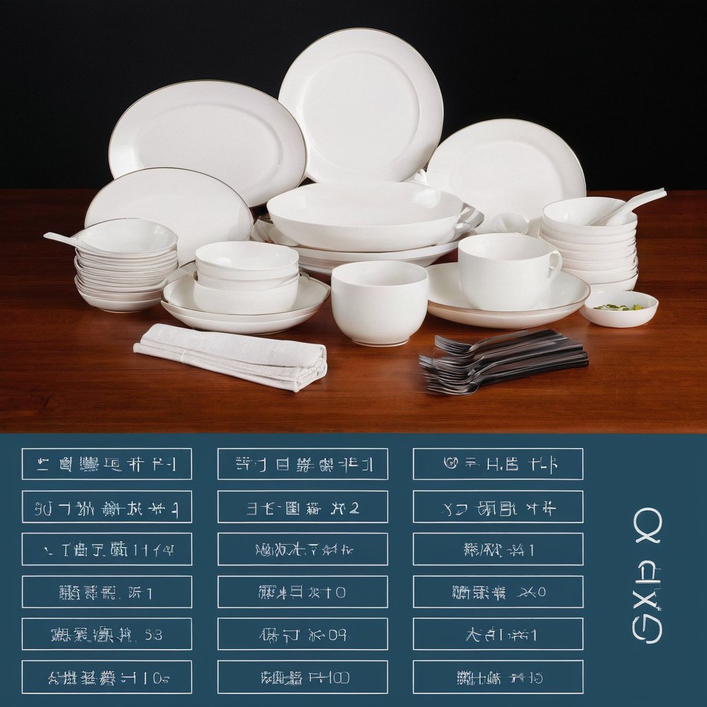 98-Piece Porcelain Dinnerware Set - Ice Clear & Jade Pure Motif - Image 3
